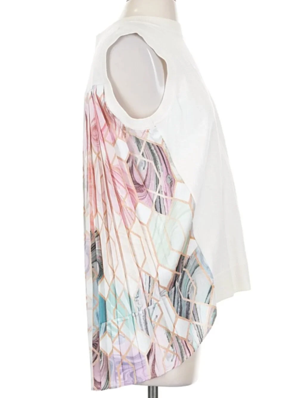 Ted Baker London Sea of Clouds Pleat Back Knit Sweater – Natural, Size 2